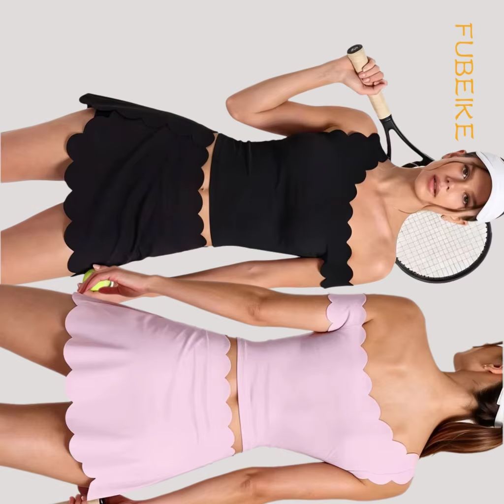 女性用スカラップエッジワンショルダーパッド入りワークアウトク - Pilates Yoga One のレビューと価格